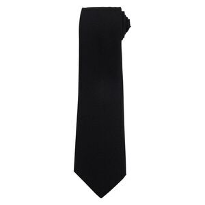 Premier Plain Polyester Tie / Black